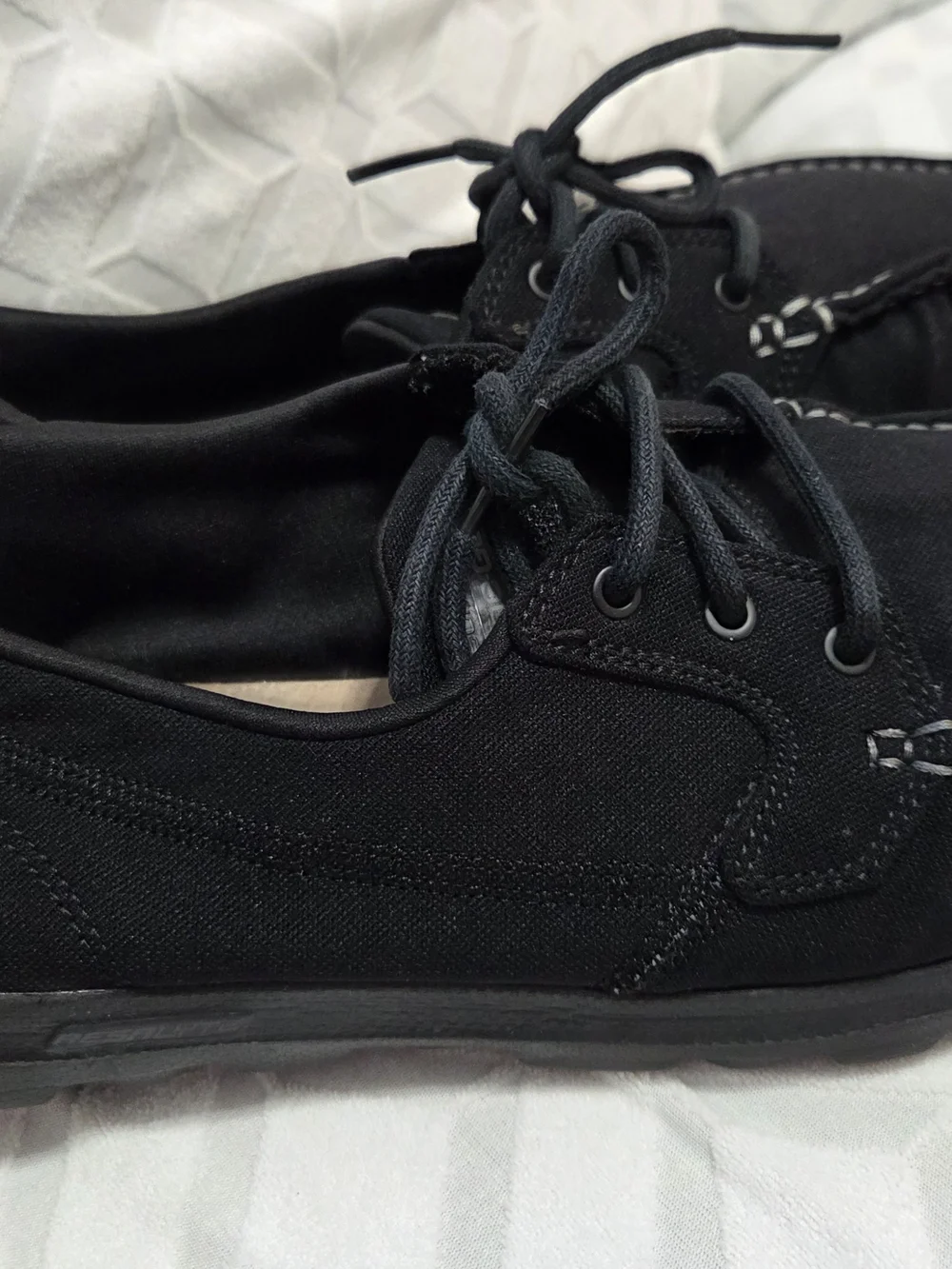 Skechers Men's Navy Slip-On Boat Shoes with Laces